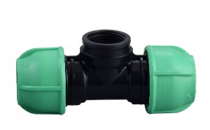 Female Tee pp compression fittings hdpe fittings economic PN16