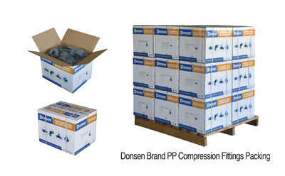 Donsen Brand PP Compression Fitting Packing
