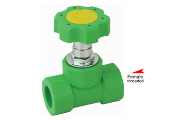 PP-R e le 'ngoe ea basali e nang le threaded stop valve