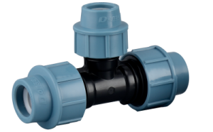 កាត់បន្ថយ Tee pp compression fittings hdpe fittings economic PN16
